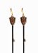 Outdoor Living : Malaga 70" Torch Pair of Pure Copper with Knock Down Iron Stand, Snuffer & Fiber Glass Wick