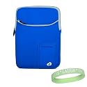 Dark Blue Amazon Kindle DX 3 Pocket Vertical Carrying Sleeve + Live*Laugh*Love Wrist Band!!! (Kindle DX Not Included)
