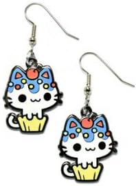 Blueberry Cupcake Kitty Earrings