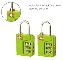 Smartraveler TSA Approved 3 Dial Combination Luggage lock (With Instant Alert Red Tab Indicator If opened By TSA) 2 Pack