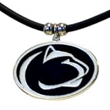 Penn State Nittany Lions Logo Pendant Rubber Necklace - NCAA College Athletics Fan Shop Sports Team Merchandise