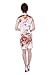 JTC Women's White Short Silk Cheongsam Dress Cup Sleeve One-piece Costume 1pc