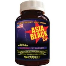 GAT Asia Black 25 100 Caps Powerful Fat Burner