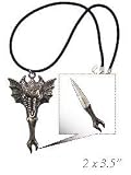 Fantasy Dragon Head Necklace Knife Blade