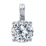 053 Carat Ivs2 Round Certified Diamond Solitaire Pendant In Platinum