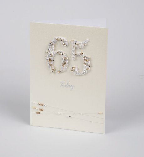 Beaded 65th Birthday Card