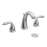 Moen CA84294 Bayhill Two-Handle Low Arc Bathroom Faucet, Chrome