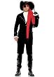 7PC Pirate Captain Includes Hat Scarf Hook Ruffled Shirt Velvet Coat Boot Cover