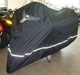 Yamaha V Star Silverado Motorcycle Cover,w/Night reflective piping, 45Cable & Lock,Eagle emblem