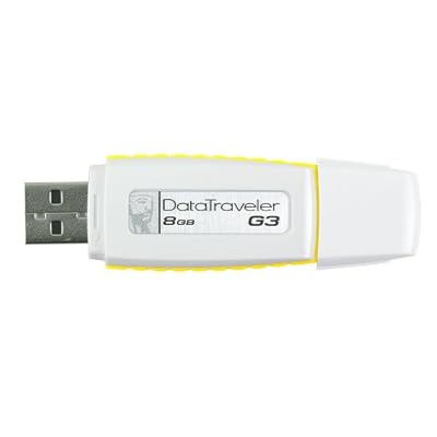 Kingston 8GB USB Pen Drive (White/Yellow)