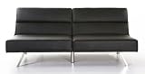 3er-Sofa Couch Schlafsofa Darwin, Napalon-Leder ~ schwarz style= 3er-Sofa Couch Schlafsofa Darwin, Napalon-Leder ~ schwarz