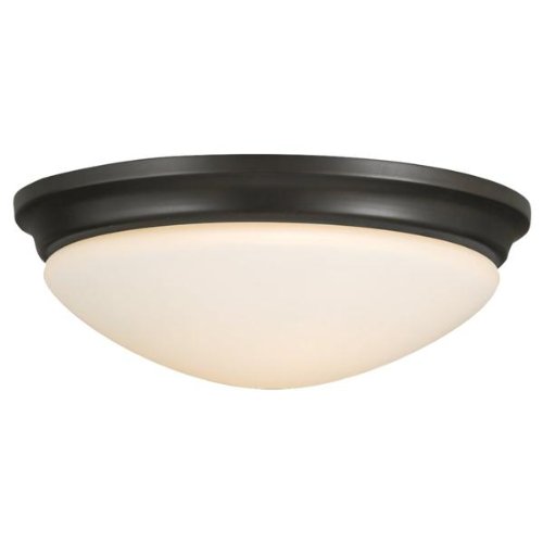 Murray Feiss FM272ORB Barrington 14-Inch Flushmount Oil Rubbed Bronze with Opal Etched Glass