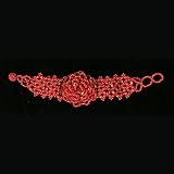 Outdoor Living : Beaded Flower Bracelet Red