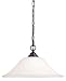Nuvo Lighting 60/1929 Dupont 1-Light Hanging Dome with Satin White Glass, Dark Chocolate Bronze