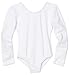 Danskin Little Girls' Long-Sleeve Leotard, White, Toddler (2-4)