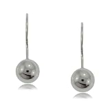 Sterling Silver Ball Earrings - Dangle French Wire Back