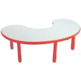 20 Tall Kidney Shaped Baseline Table (Candy Apple Red) (20H x 38W x 65D)