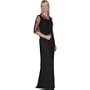Black Formal Evening Dress with Illusion Jacket - Mother of Bride & Groom Dress. Mothers Dress Gown. Womens Long Evening Gown by Sean Collection (7253), 14, Black