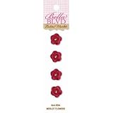 Bella Blvd Button Market Merlot Flower Button