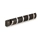 Wall Hook - Flip Up Nickel Hooks - Espresso (espresso) (1"h X 20"w X 2 3/4"d)