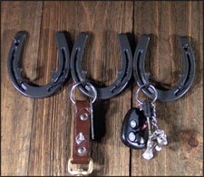 Triple Horseshoe Key Hook