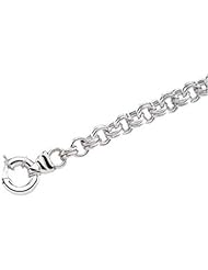 8" 10.5 mm Solid Double Cable Bracelet in Sterling Silver