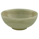 Handmade Decorative Polished Hotan Jade Bowl In Sandy Yellow