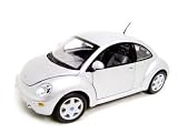 Vw Volkswagen New Beetle Silver 1:18 Diecast Model