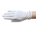 Girl's Satin Gloves with Faux Pearl Beads Accent Trim Around the Wrist