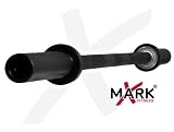 XMark Fitness 7- Feet Black Zinc Olympic Bar with Ball Bearings (32mm)