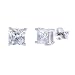 .50 ct princess cut cz diamond stud earrings bridal silver jewelry
