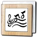 G Clef and Musical Notes - 6 Inch Tile Napkin Holder