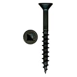 8 x 1-3/4 HighPoint XT Square Drive Woodworking Screws, Flat Head, Black Oxide, 100 pc