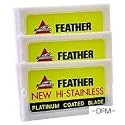 Feather Hi-Stainless Platimum Double Edge Razor Blades 30 Ct