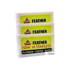 Feather Hi-Stainless Platinum Double Edge Razor Blades 30 Ct