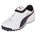 PUMA Esito XL TT Turf Soccer Shoes (White/Black/Pompeian Red)