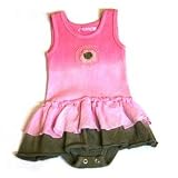 Mish Mish - Pink with olive green oniesie with attached skirt