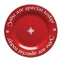Waechtersbach  Plate, You are Special Today , Cherry Red