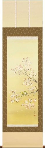 桜に小禽 （掛け軸）奥田拓也 画【送料無料】