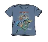  : The Justice League In League Youth S/S T-shirt in Slate by DC Comics