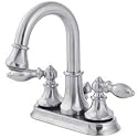 Price Pfister 548E0BK Catalina Double-Handle Centerset Lavatory Faucet with Pull-Down Spout Sprayer and Pop-Up, Brushed Nickel