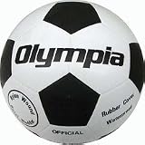 Black / White Rubber Soccer Ball from Olympia Sports - Size 5 ( Set of 4 ) - B0002BXGHQ