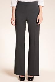 Autograph Bootleg Flannel Trousers with Wool