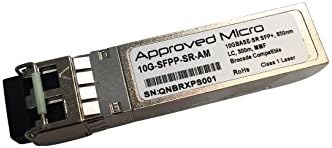 New Brocade Compatible 10G-SFPP-SR - 10GBase-SR, SFP+ Optic (LC), for up to 300m over MMF by Approved Micro