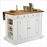Home Styles 5002-94 Kitchen Island, White and Distressed Oak Finish
