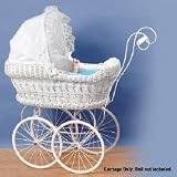 ASHTON DRAKE WHITE VICTORIAN PRAM