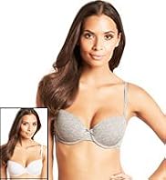 2 Pack Cotton Rich Padded Underwired A-DD Bras