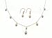 White Pearl Necklace/Earring Set title=