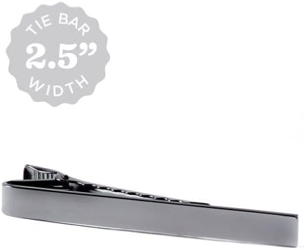 Rhodium Tie Bar | Executive Clasp Gunmetal Tie Bar