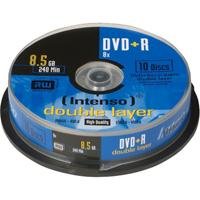Intenso DVD+R Disk 10Pk. DVD + R Rohling 8500  MB 240 Minuten 8 x Speed Spindel